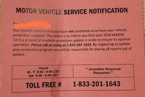 Read more about the article Motor Vehicle Service Notification – Is It a Scam?