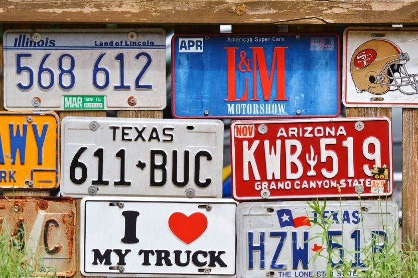 license plate size
