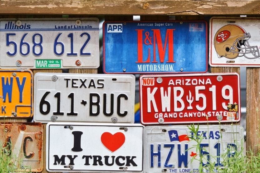 vehicle tag number license plate
