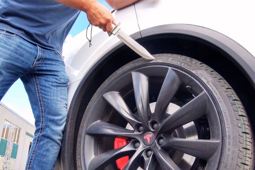 how to flatten a car tire quickly