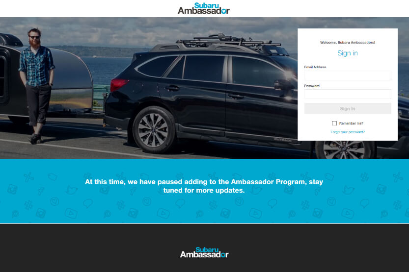 subaru ambassador program 